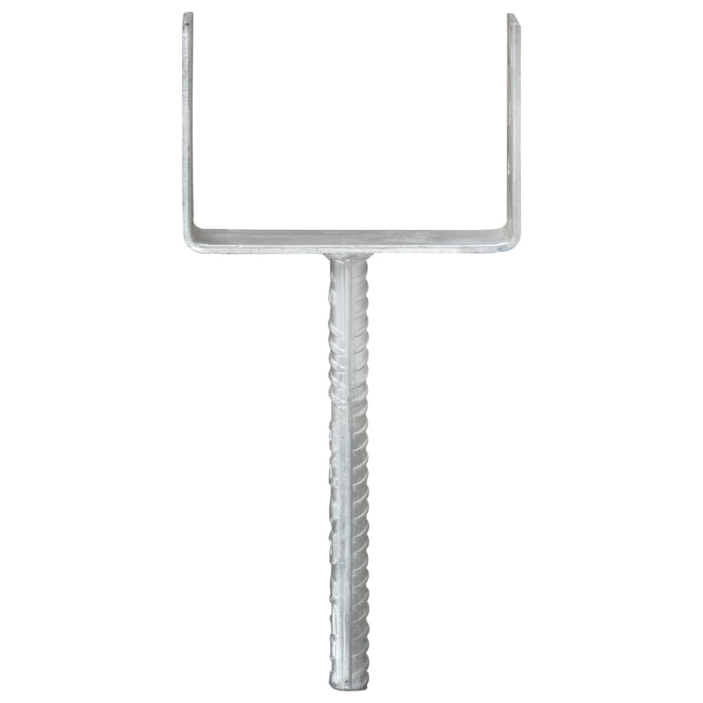 Stolpestøtte 6 Stk Sølv 14×6×30 cm Galvaniseret Stål