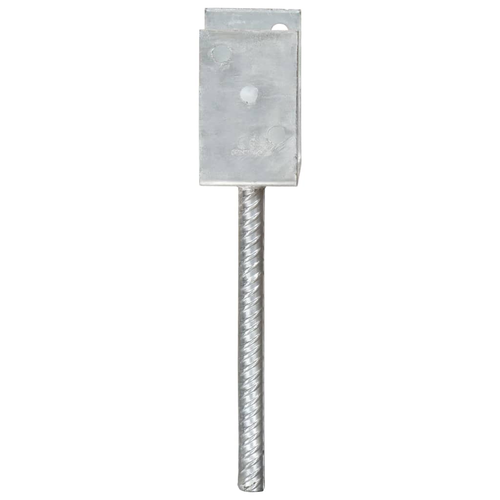 Stolpestøtte 6 Stk Sølv 14×6×30 cm Galvaniseret Stål