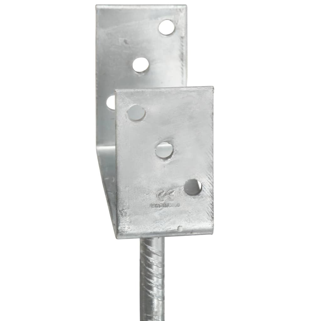 Stolpestøtte 6 Stk Sølv 14×6×30 cm Galvaniseret Stål