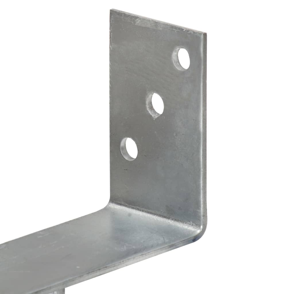 Stolpestøtte 6 Stk Sølv 14×6×30 cm Galvaniseret Stål