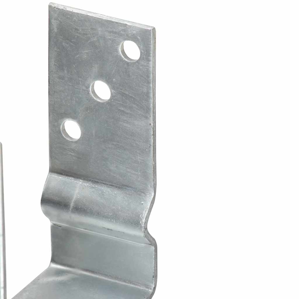 Stolpestøtte 6 Stk Sølv 7×6×15 cm Galvaniseret Stål