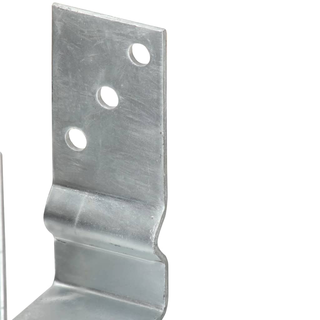 Stolpestøtte 6 Stk Sølv 12×6×15 cm Galvaniseret Stål