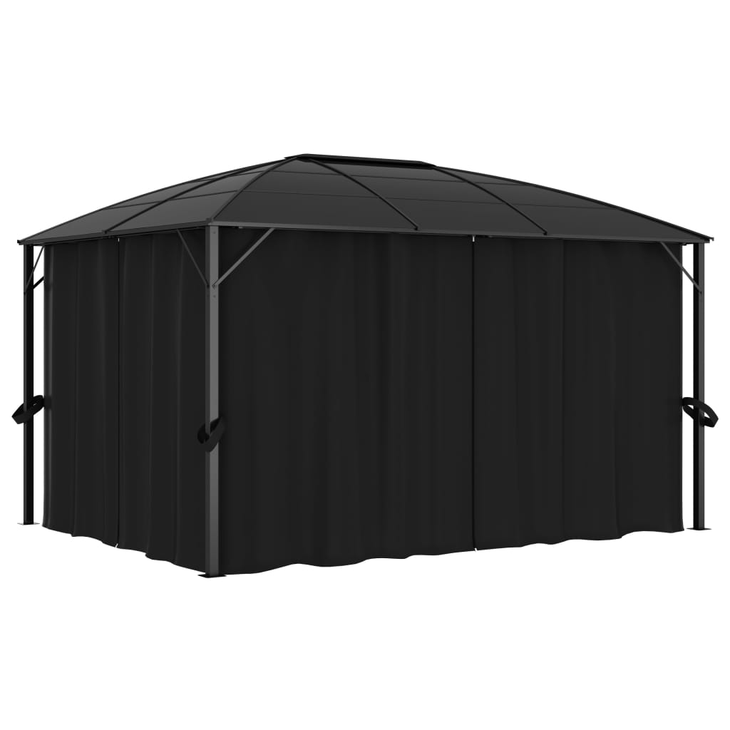 Pavillon med Gardiner 400 x 300 x 265 cm Antracit
