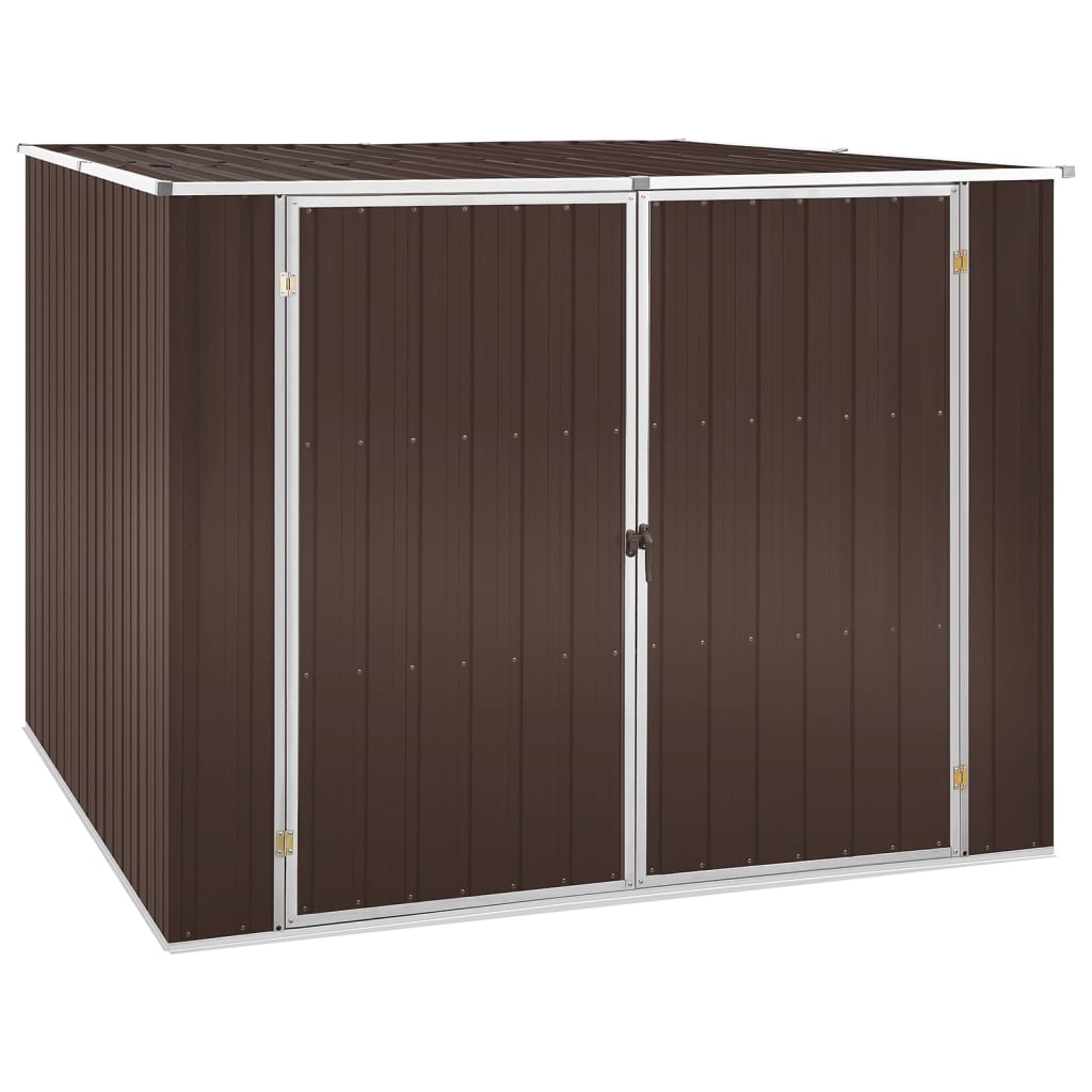 Redskabsskur Brun 195x198x159 cm Galvaniseret stål