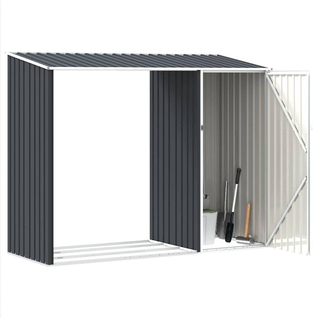 Havebrænde Opbevaring Antracit 245x98x159 cm Galvaniseret Stål