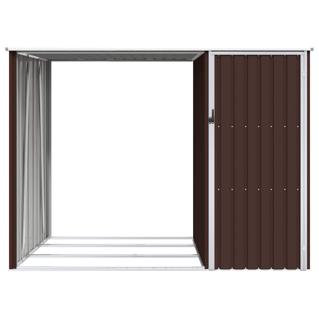 Havebrænde Opbevaring Brun 245x98x159 cm Galvaniseret Stål