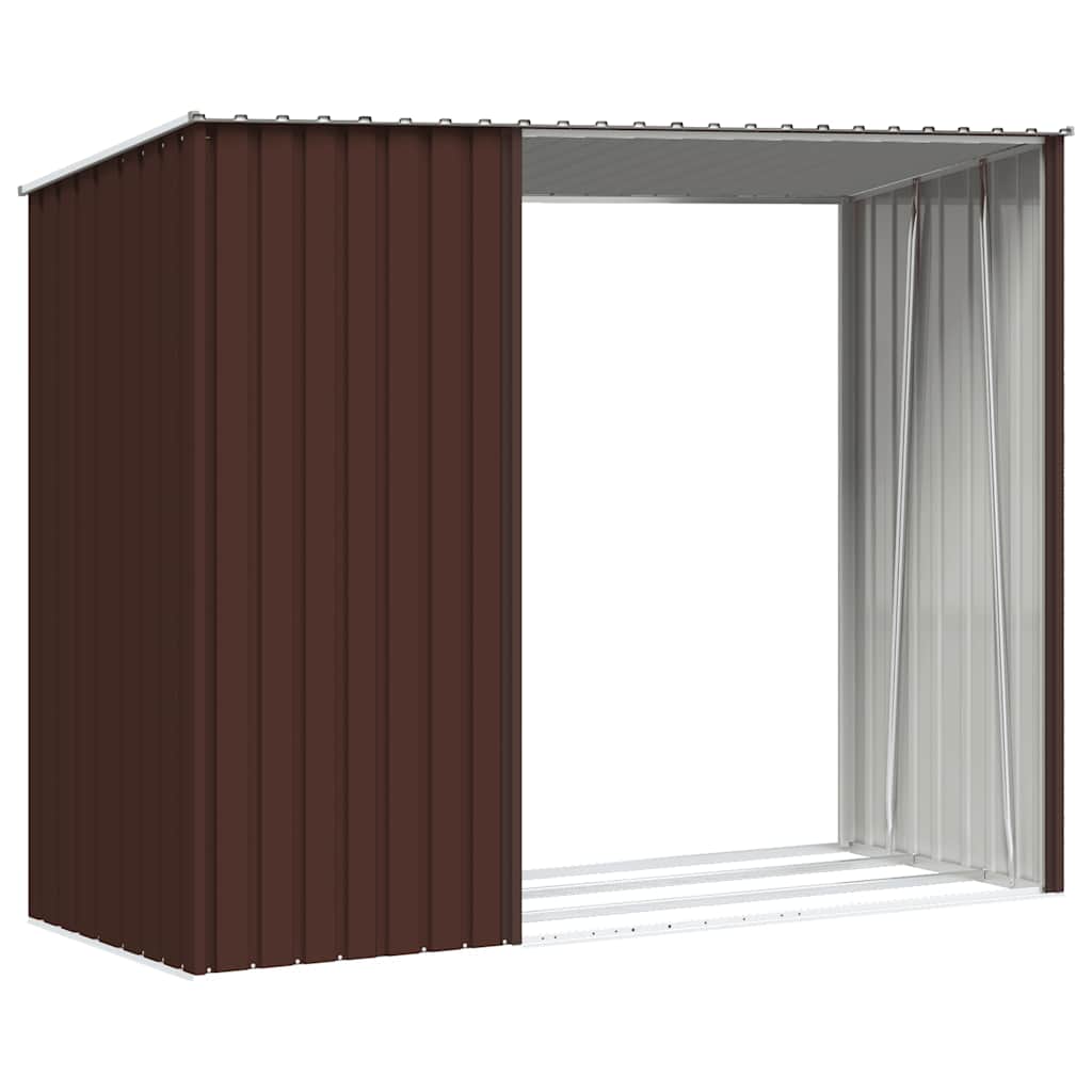 Havebrænde Opbevaring Brun 245x98x159 cm Galvaniseret Stål