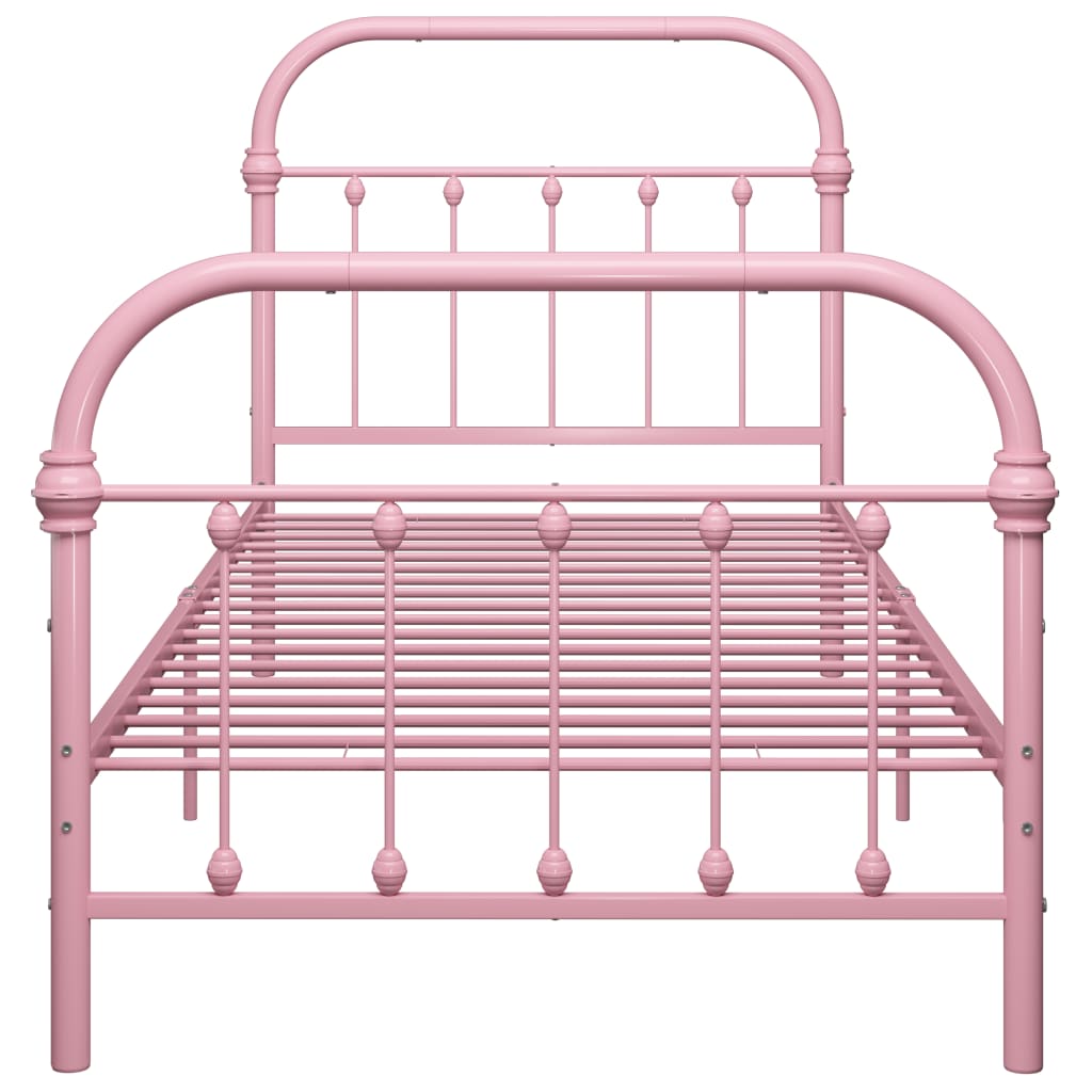 Bettgestell Rosa Metall 90×200 cm