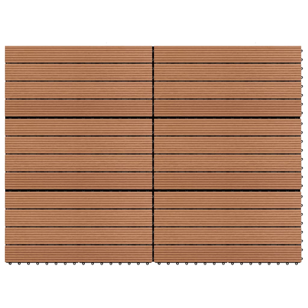 WPC fliser 60×30 cm 6 stk 1m² Brun