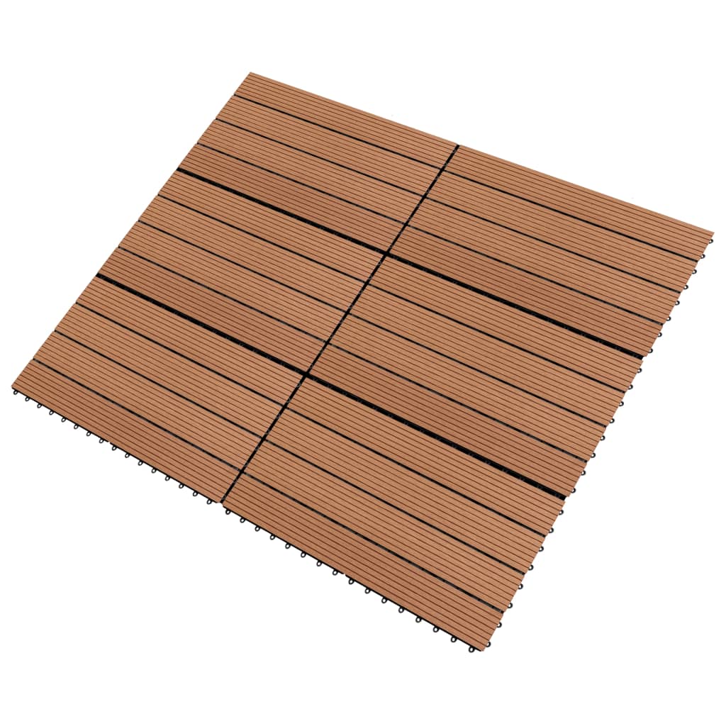 WPC fliser 60×30 cm 6 stk 1m² Brun