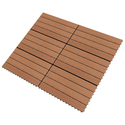 WPC fliser 60×30 cm 6 stk 1m² Brun