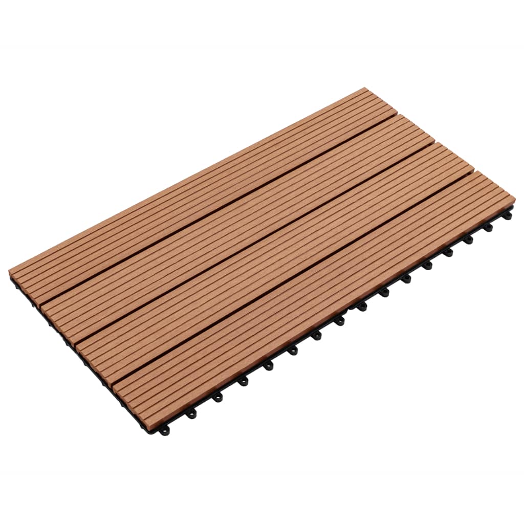 WPC fliser 60×30 cm 6 stk 1m² Brun