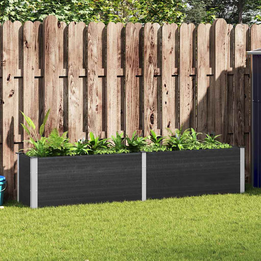 Garten-Hochbeet 250 x 50 x 91 cm WPC Grau