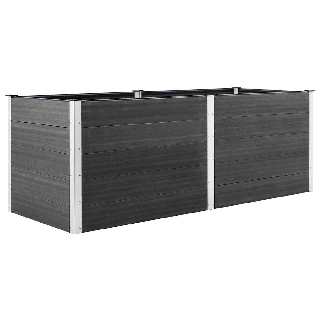 Garten-Hochbeet 250 x 100 x 91 cm WPC Grau