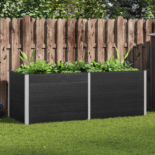 Garten-Hochbeet 250 x 100 x 91 cm WPC Grau
