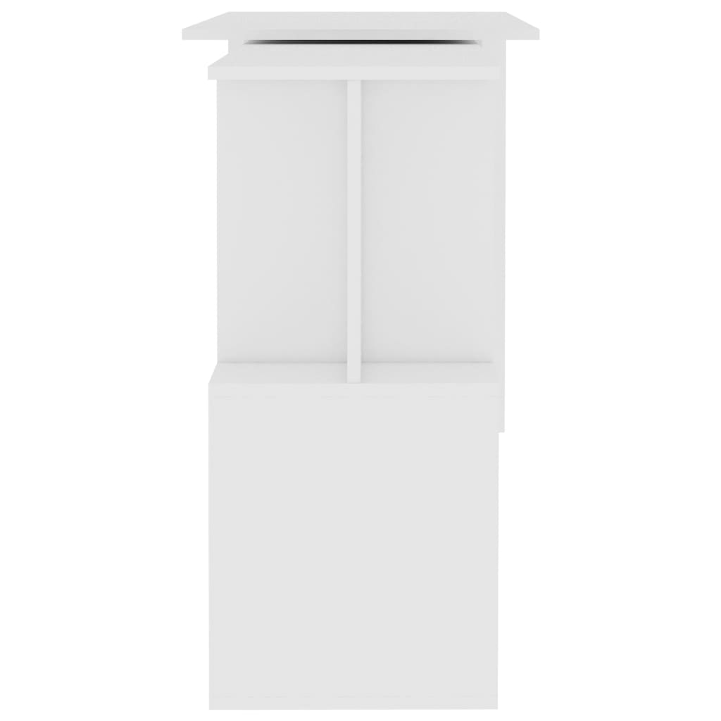 Hjørneskrivebord Hvid 200x50x76 cm Træmateriale
