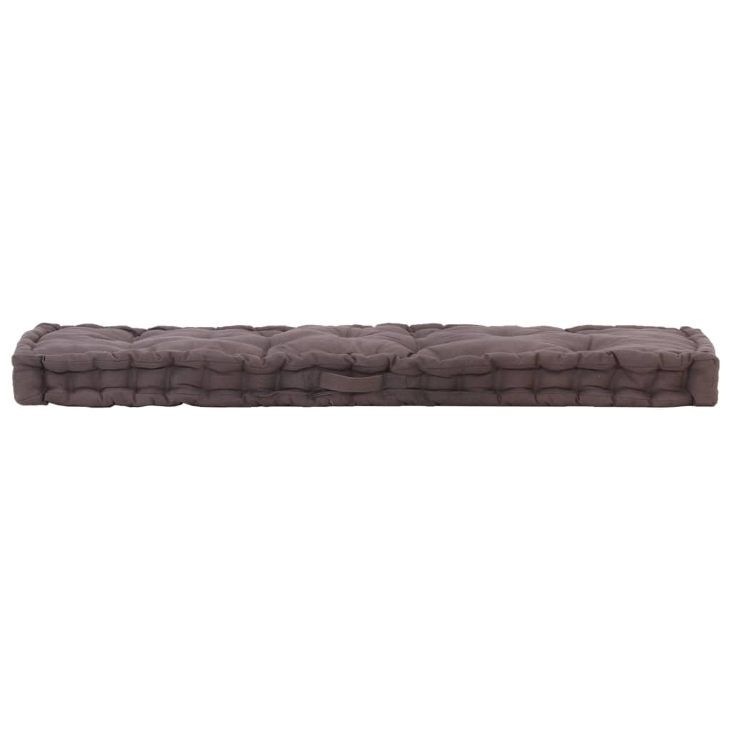 Palettenkissen Baumwolle 120×40×7 cm Anthrazit