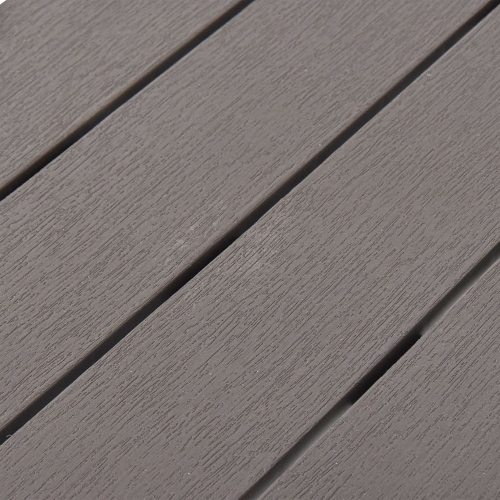 Gartenbänke 2 Stk. Moccafarben Kunststoff