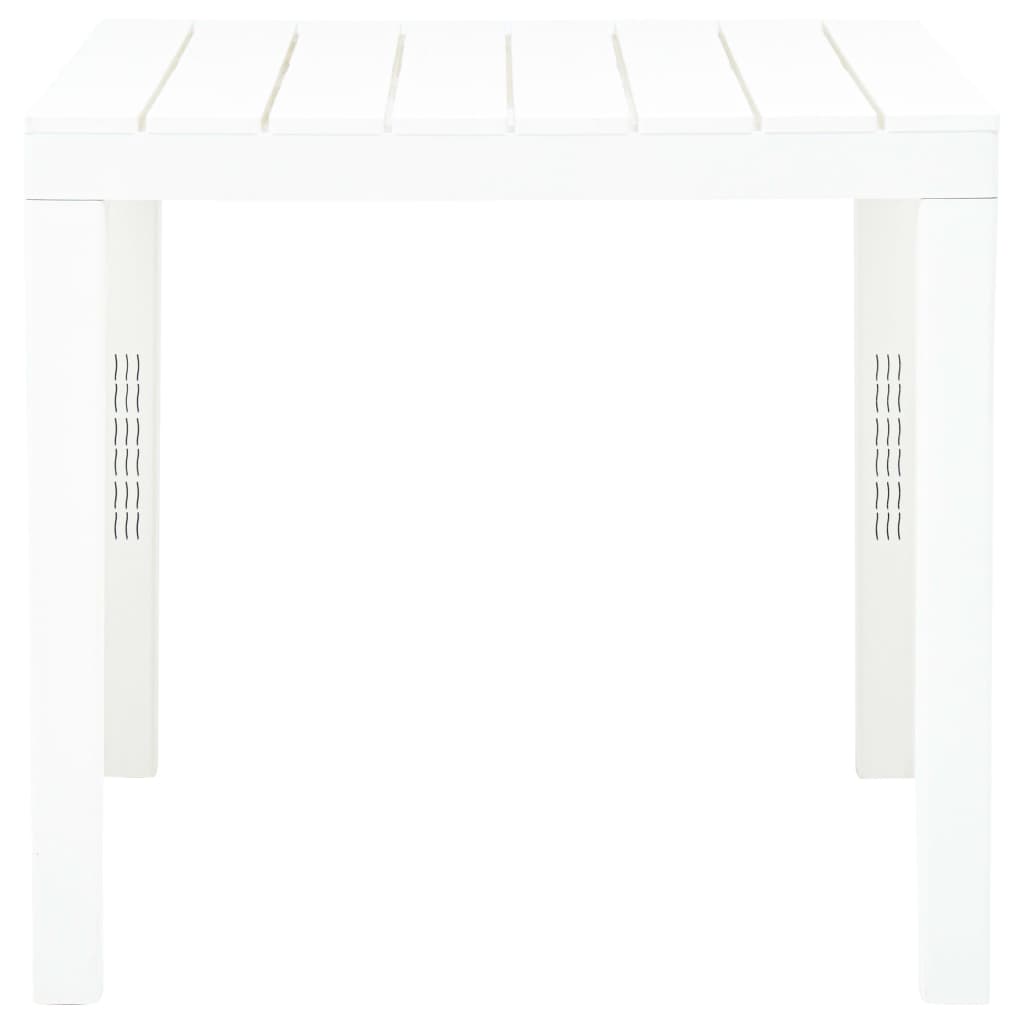 Gartentisch Weiß 78x78x72 cm Kunststoff
