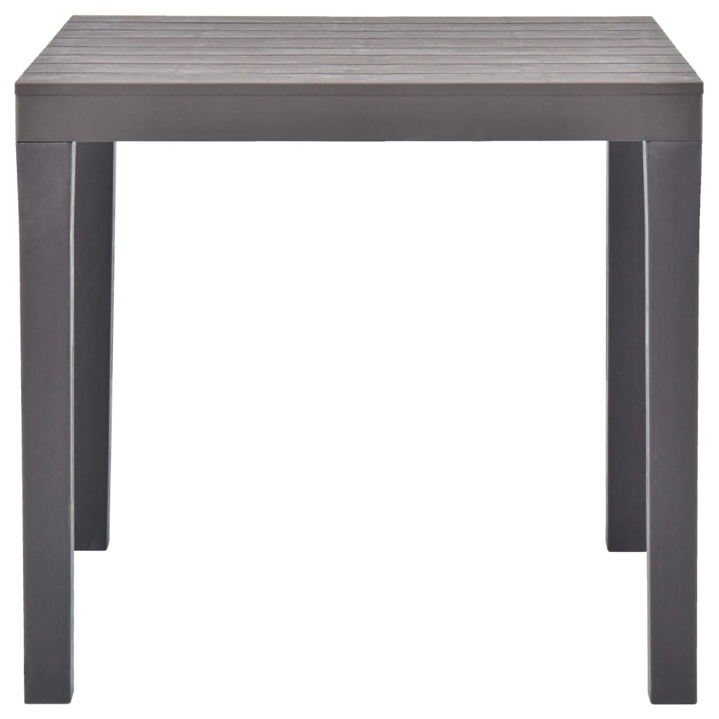 Gartentisch Moccafarben 78 x 78 x 72 cm Kunststoff