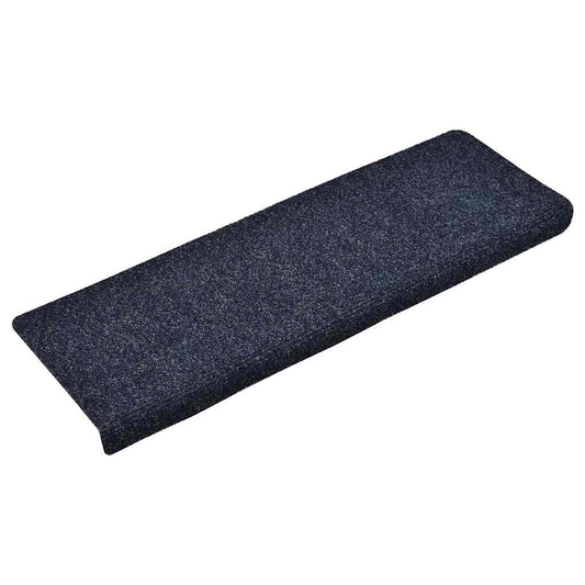 Stufenmatten Selbstklebend 15 Stk. 65x21x4 cm Blau Rechteckiger Rand