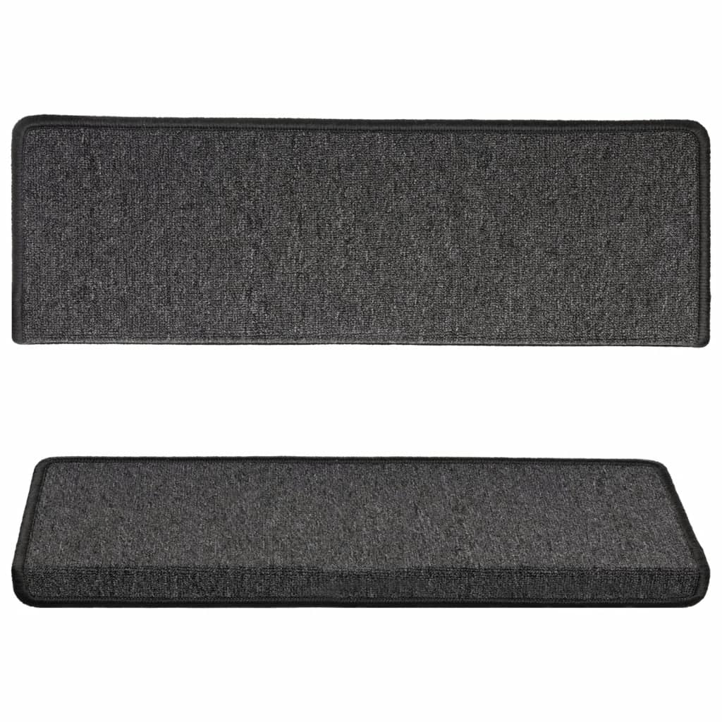 Stufenmatten 15 Stk. 65x21x4 cm Anthrazit Rechteckiger Rand