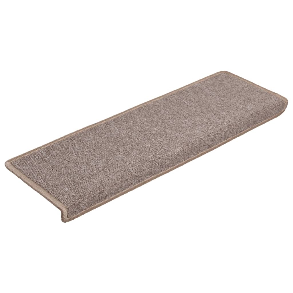 Stufenmatten 15 Stk. 65x21x4 cm Hellbraun Rechteckiger Rand