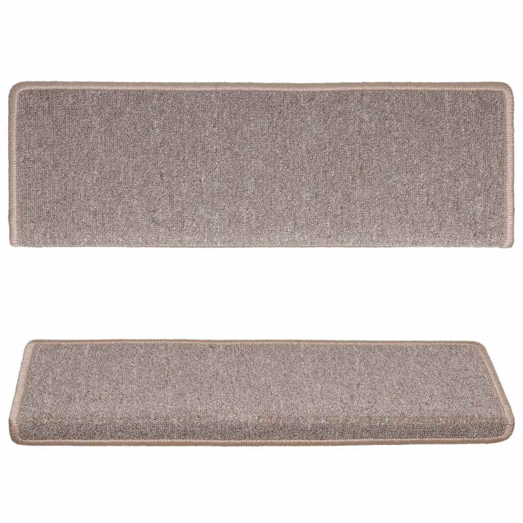 Stufenmatten 15 Stk. 65x21x4 cm Hellbraun Rechteckiger Rand