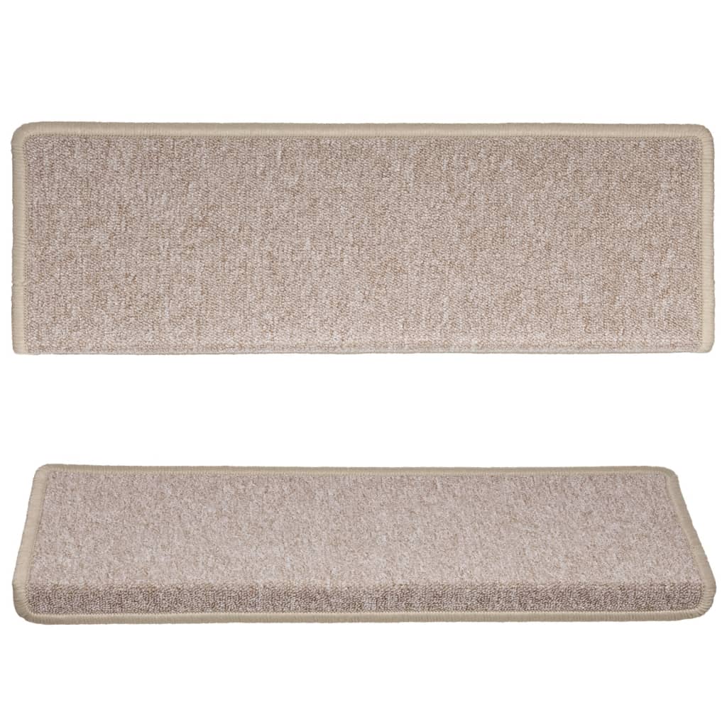 Stufenmatten 15 Stk. 65x21x4 cm Taupe Rechteckiger Rand
