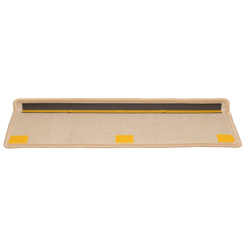 Stufenmatten 15 Stk. 65x21x4 cm Creme Rechteckiger Rand