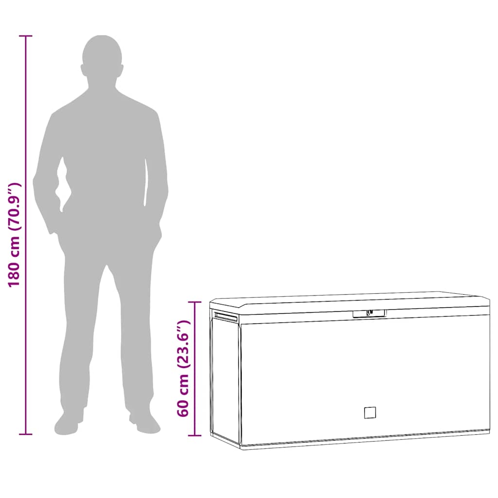 Gartenbox Braun 114x47x60 cm