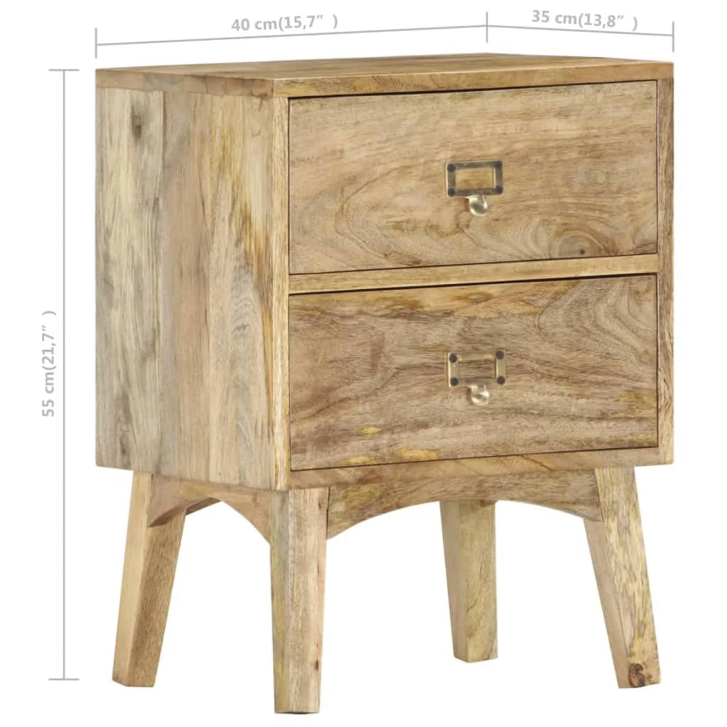 Sengebord 40 x 35 x 55 cm massivt mangotræ