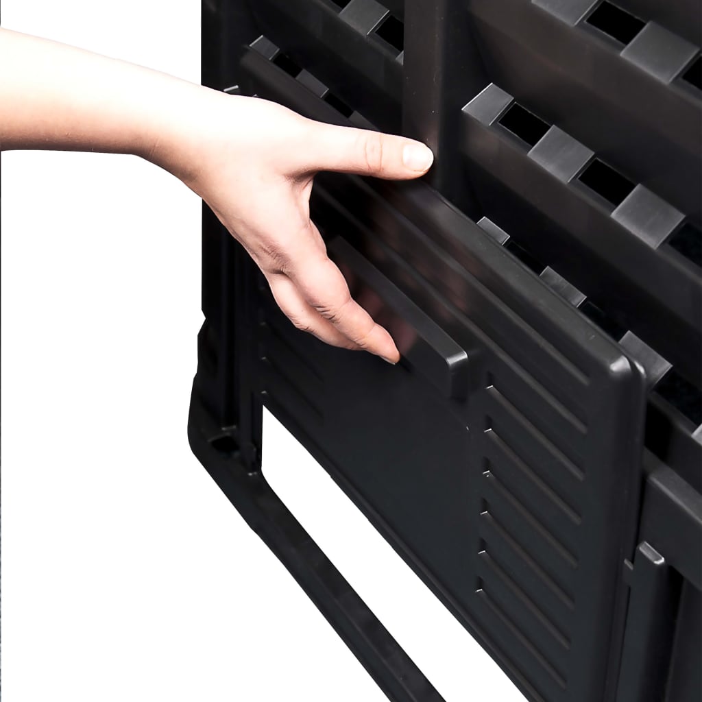 Havekompostor Sort 68,9x68,9x83,9 cm 360 L