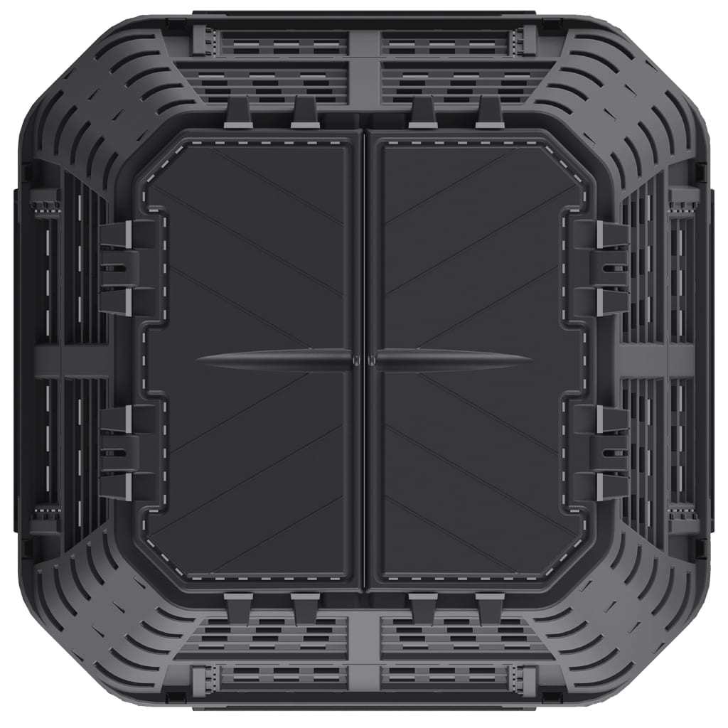 Havekompostor Sort 93,3x93,3x146 cm 1000 L