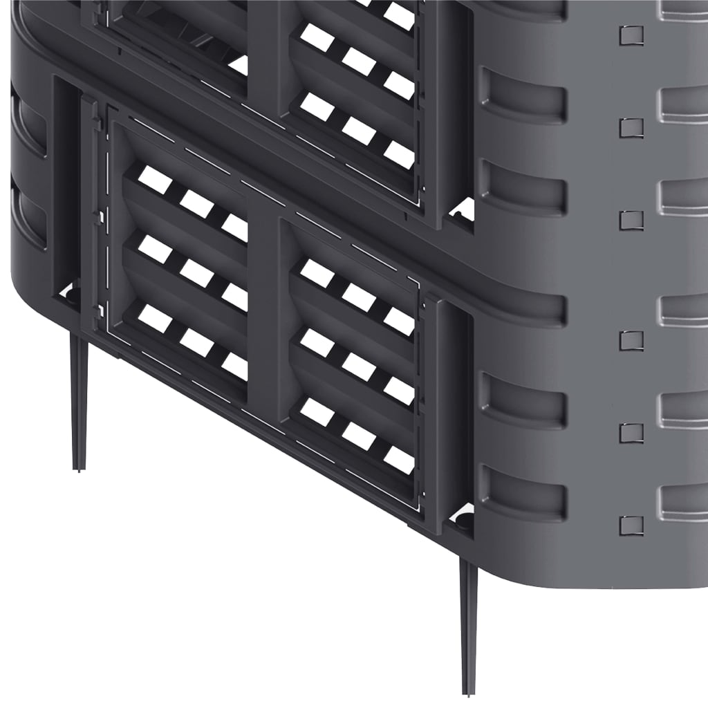 Havekompostor Sort 93,3x93,3x146 cm 1000 L