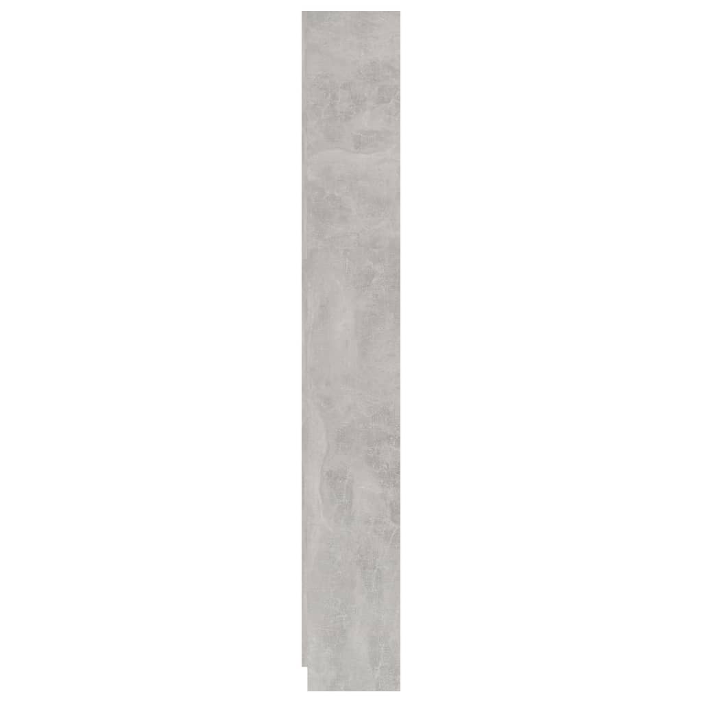 Reol 5 rum betongrå 60x24x175 cm træmateriale