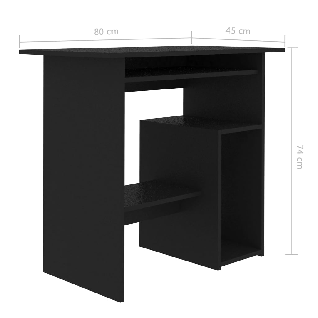 Skrivebord Sort 80x45x74 cm Træmateriale