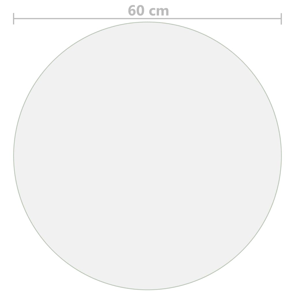 Tischfolie Transparent Ø 60 cm 1,6 mm PVC