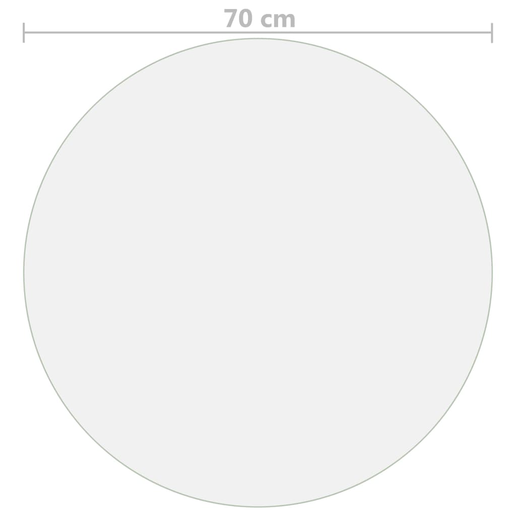 Tischfolie Transparent Ø 70 cm 1,6 mm PVC
