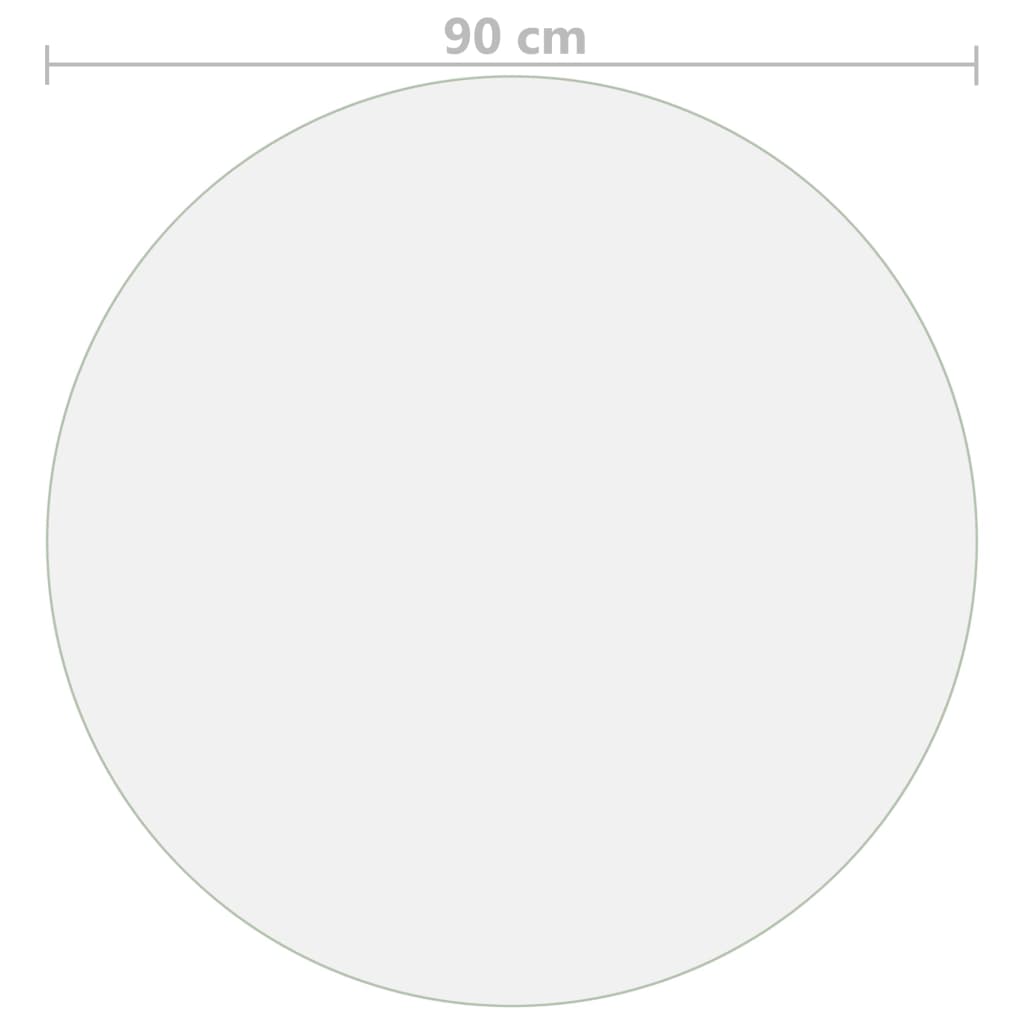 Tischfolie Transparent Ø 90 cm 1,6 mm PVC