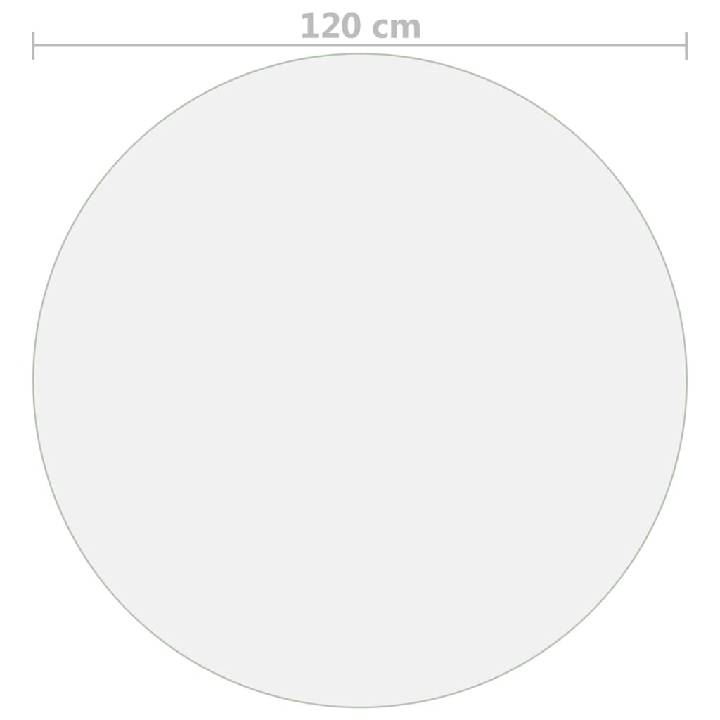 Tischfolie Transparent Ø 120 cm 1,6 mm PVC