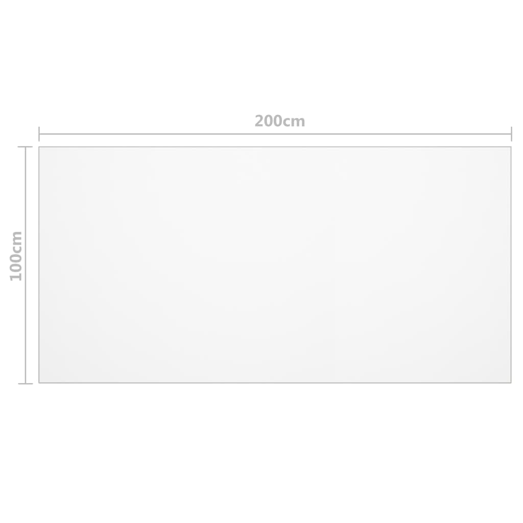 Tischfolie Transparent 200x100 cm 1,6 mm PVC