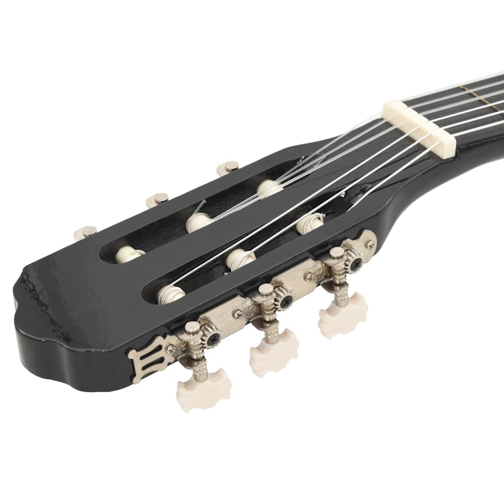 Westerngitarre Cutaway mit Equalizer und 6 Saiten Schwarz