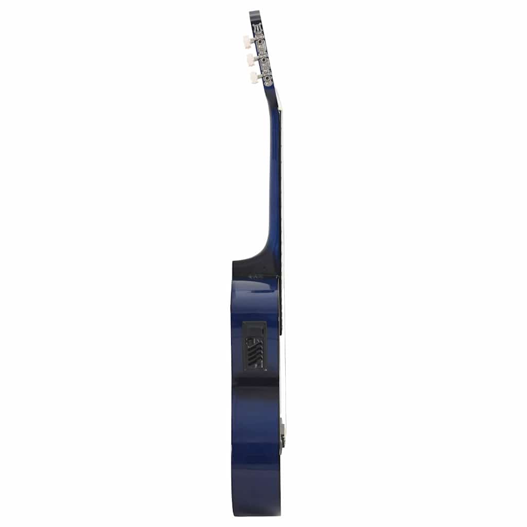 Westerngitarre Cutaway mit Equalizer und 6 Saiten Blau