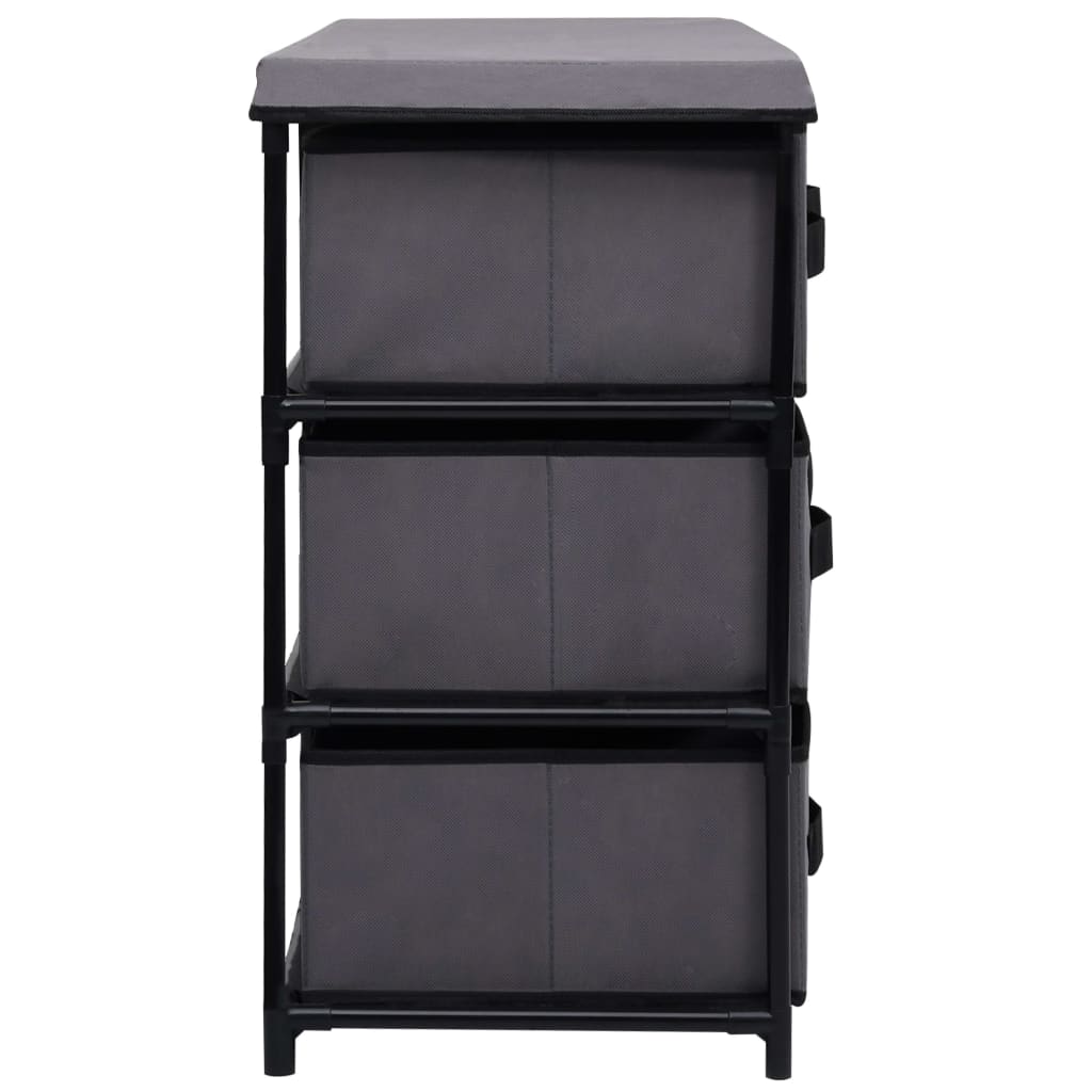 Schrank mit 6 Schubladen 55×29×55 cm Grau Stahl