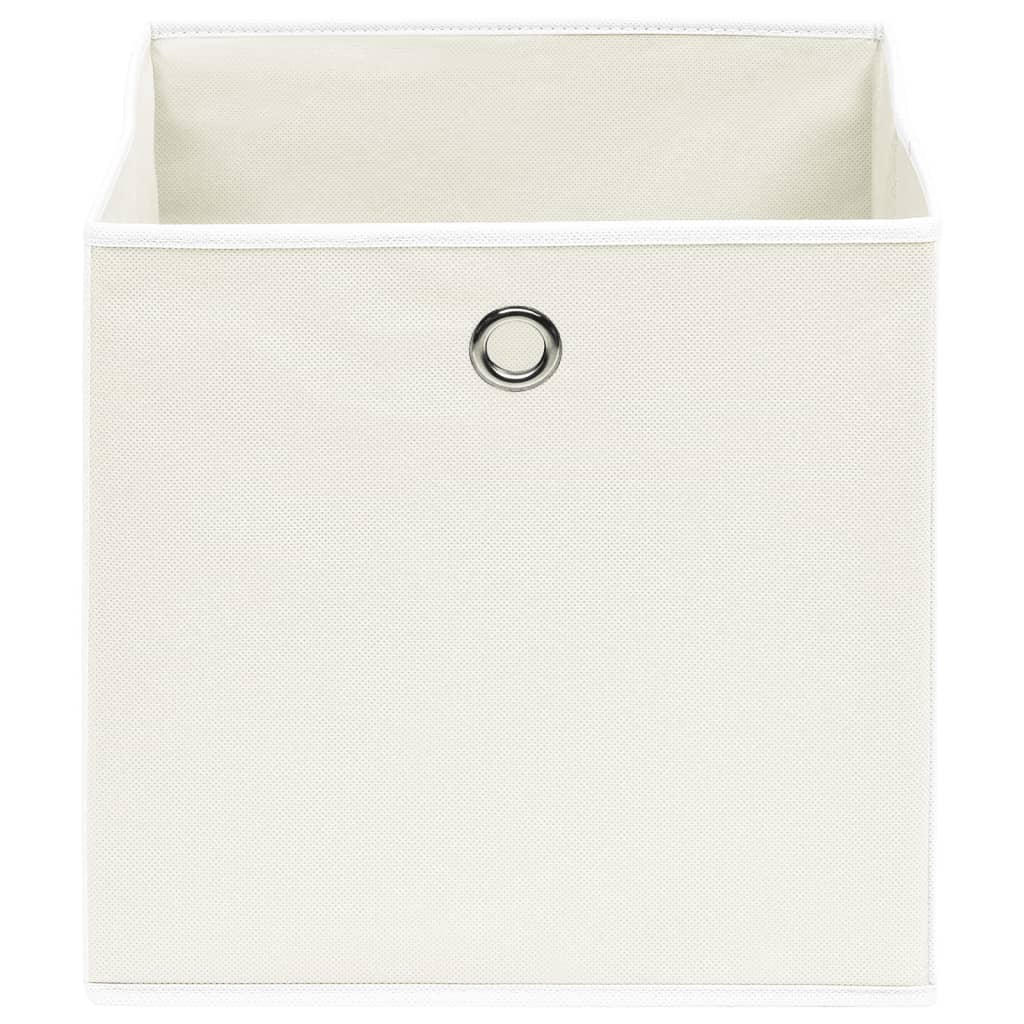 Aufbewahrungsboxen 10 Stk. Weiß 32x32x32 cm Stoff