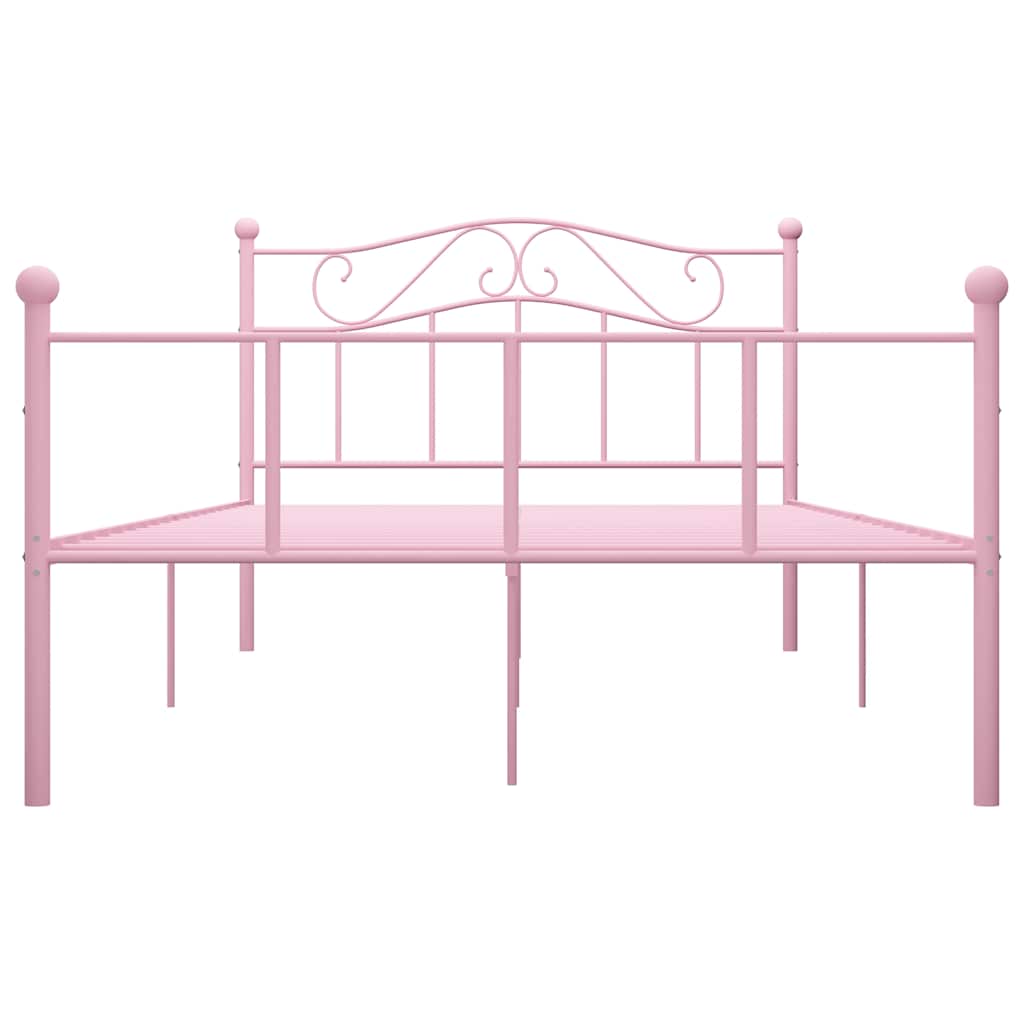 Bettgestell Rosa Metall 140×200 cm