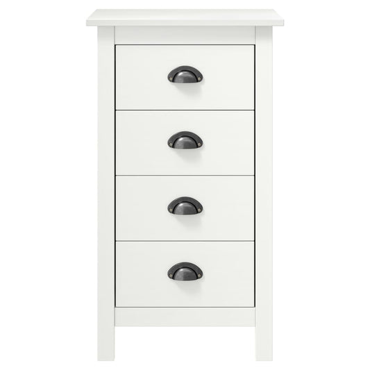 Sideboard Hill Weiß 46x35x80 cm Massivholz Kiefer