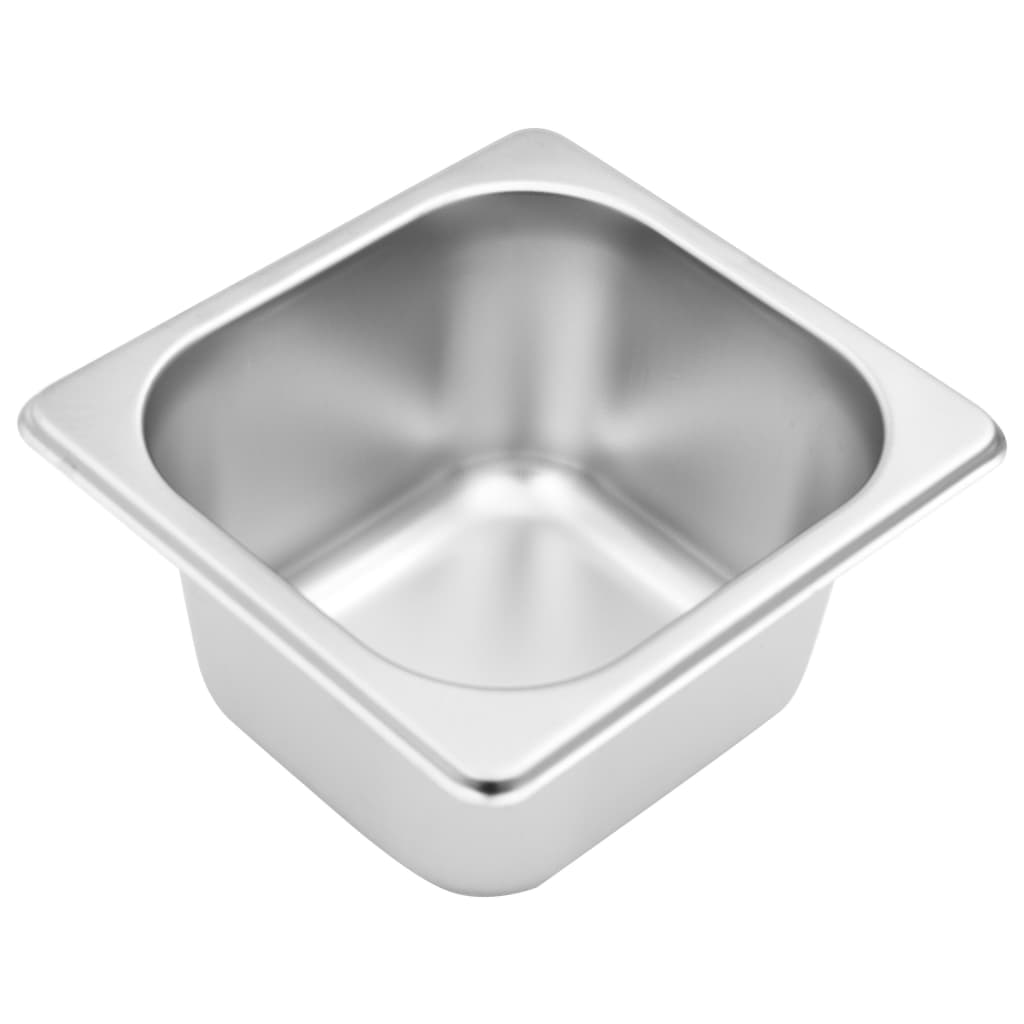 Gastronorm stativ med 3 GN 1/6 beholdere af rustfrit stål