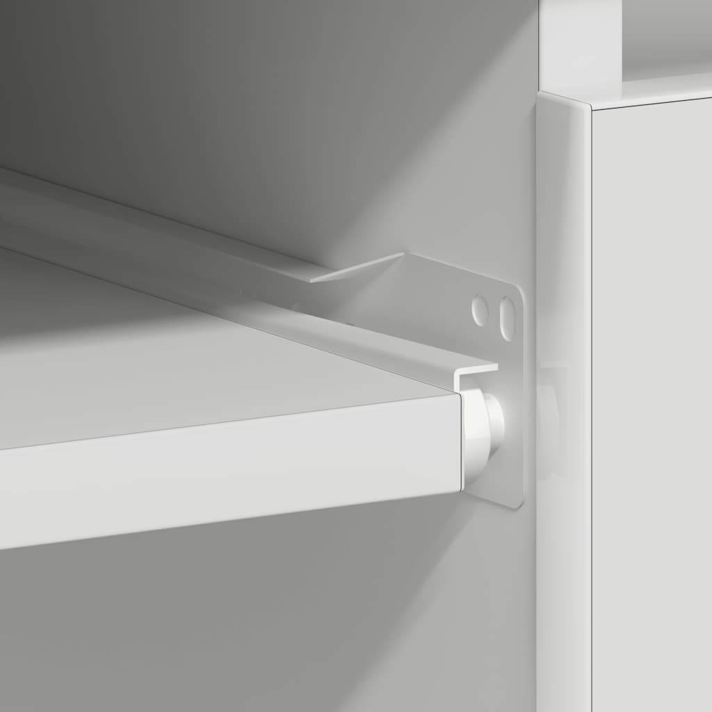 Skrivebord Højglans hvid 90x45x76 cm Træmateriale